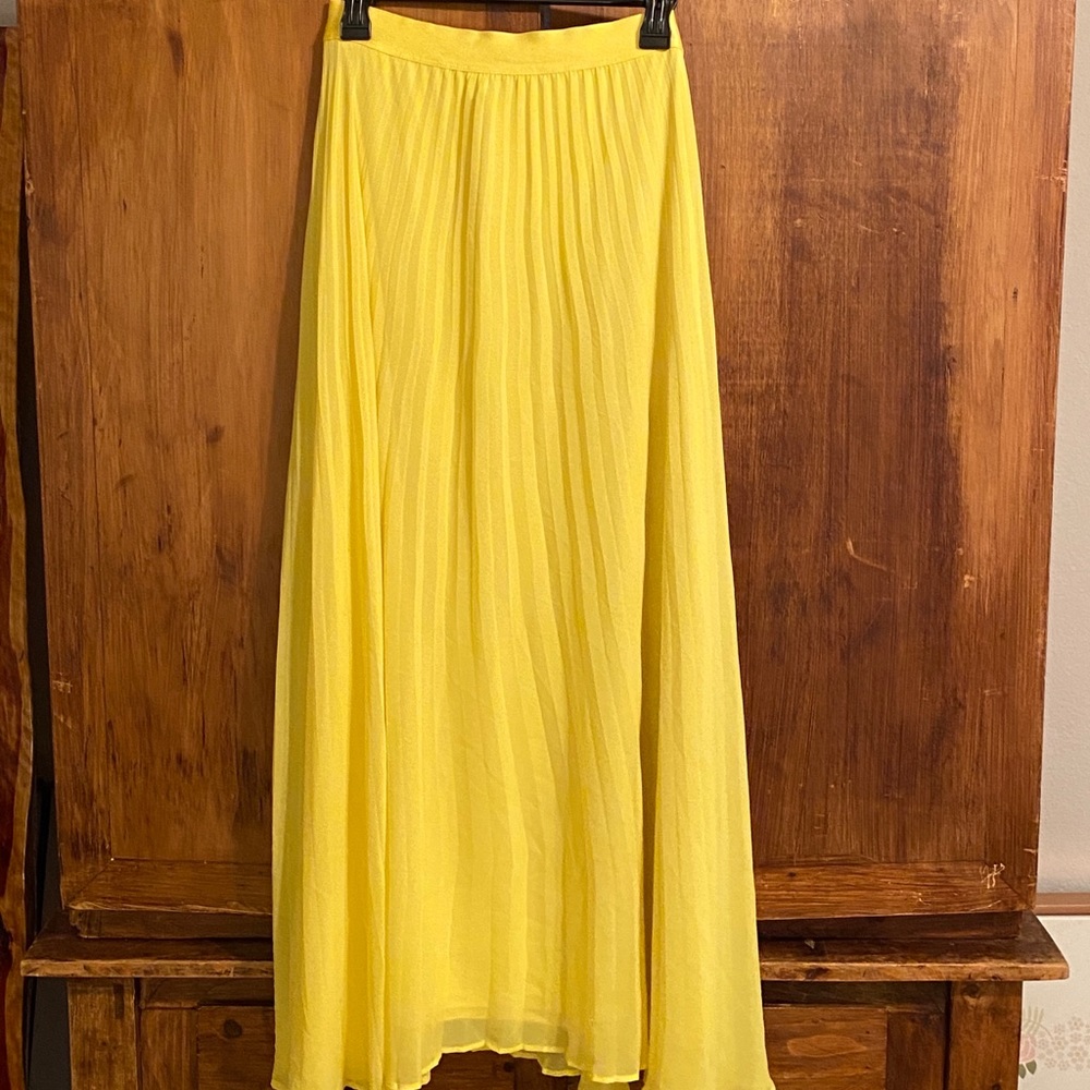Express Neon Yellow Maxi Skirt